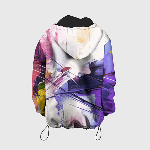 Детская куртка Хаотичные мазки краски / 3D-Черный – фото 2
