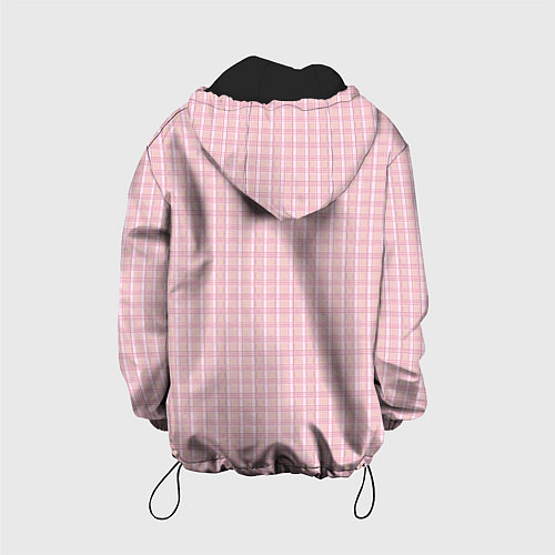 Детская куртка Розовый паттерн клетка / 3D-Черный – фото 2