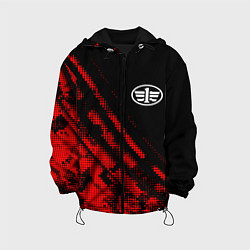 Куртка с капюшоном детская FAW sport grunge, цвет: 3D-черный