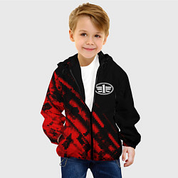 Куртка с капюшоном детская FAW sport grunge, цвет: 3D-черный — фото 2