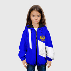 Куртка с капюшоном детская Россия спортивный стиль, цвет: 3D-черный — фото 2