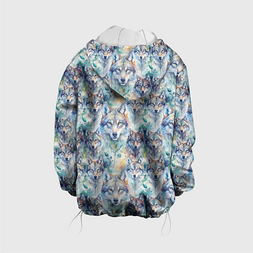 Детская куртка Паттерн из волков / 3D-Белый – фото 2