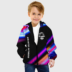 Куртка с капюшоном детская Goblin Slayer speed anime lights, цвет: 3D-черный — фото 2