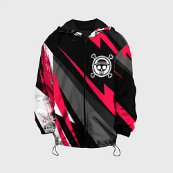 Куртка с капюшоном детская One Piece electro lines, цвет: 3D-черный