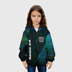 Куртка с капюшоном детская Bayer 04 glitch blue, цвет: 3D-черный — фото 2