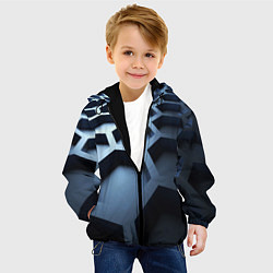 Куртка с капюшоном детская Броня нанотехнологичная, цвет: 3D-черный — фото 2