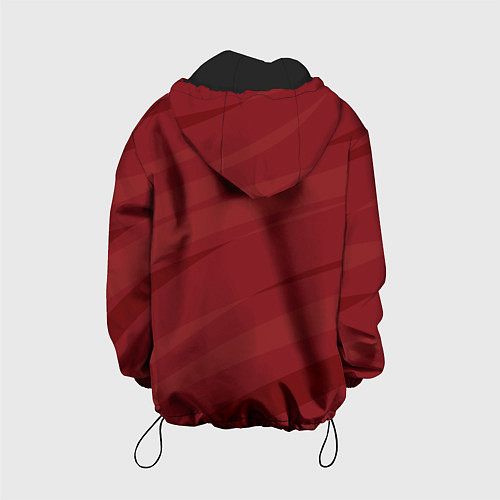 Детская куртка Бордовый полосами / 3D-Черный – фото 2