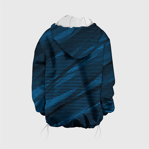 Детская куртка Полосатый чёрно-синий / 3D-Белый – фото 2