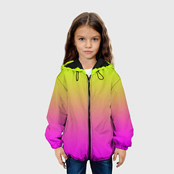 Куртка с капюшоном детская Градиент яркий, цвет: 3D-черный — фото 2