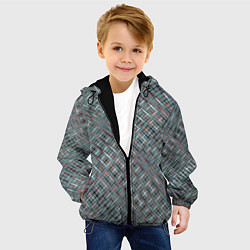Куртка с капюшоном детская Тёмный бирюзовый текстурированный, цвет: 3D-черный — фото 2