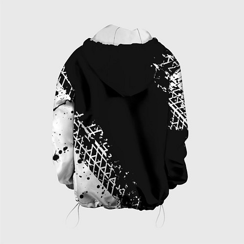 Детская куртка Сузуки: следы от шин / 3D-Белый – фото 2