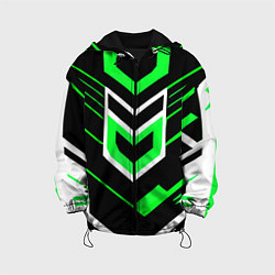 Детская куртка Полосы и зелёно-белый шестиугольник