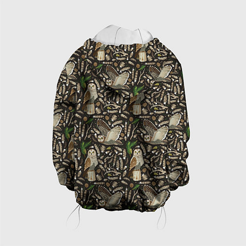 Детская куртка Совы в сосновом лесу / 3D-Белый – фото 2