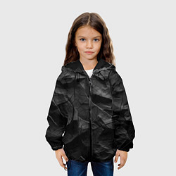 Куртка с капюшоном детская Текстура темной скалы, цвет: 3D-черный — фото 2