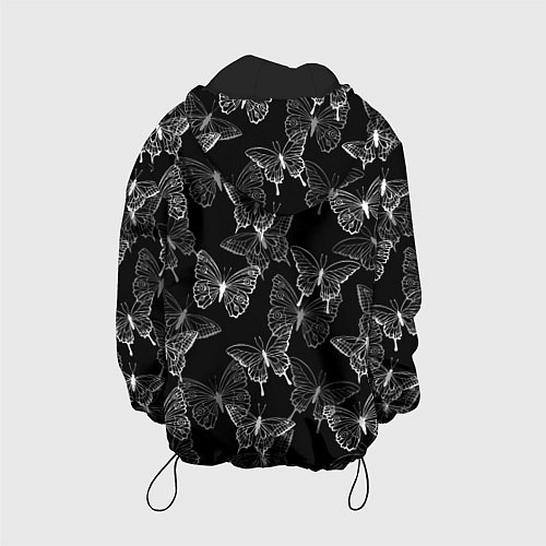 Детская куртка Паттерн бабочки / 3D-Черный – фото 2
