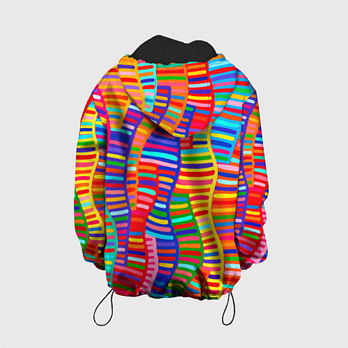 Детская куртка Абстрактная полноцветная живопись / 3D-Черный – фото 2