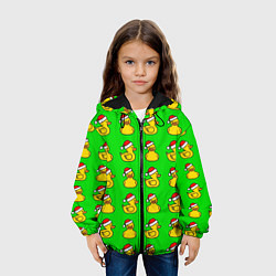 Куртка с капюшоном детская Резиновые утята, цвет: 3D-черный — фото 2