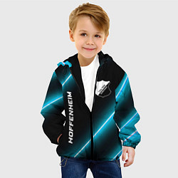 Куртка с капюшоном детская Hoffenheim неоновые лампы, цвет: 3D-черный — фото 2