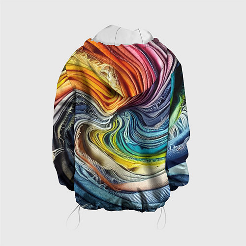 Детская куртка Красочная джинсовая воронка / 3D-Белый – фото 2