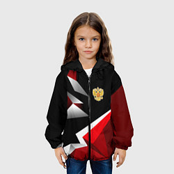 Куртка с капюшоном детская Russia uniform - красный и черный, цвет: 3D-черный — фото 2