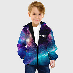 Куртка с капюшоном детская Counter Strike 2 space game, цвет: 3D-черный — фото 2