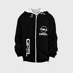 Куртка с капюшоном детская Opel white logo, цвет: 3D-белый