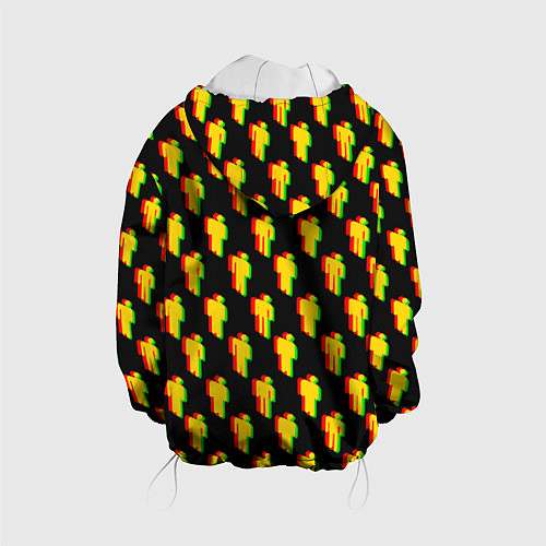 Детская куртка Billie Eilish glitch pattern / 3D-Белый – фото 2
