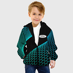 Куртка с капюшоном детская Ford electro hexagon, цвет: 3D-черный — фото 2