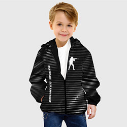Куртка с капюшоном детская Counter Strike metal game lines, цвет: 3D-черный — фото 2