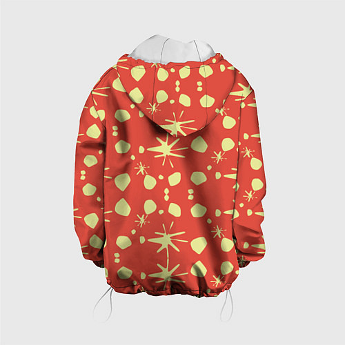 Детская куртка Лимонные пятна на красном цвете Фиеста / 3D-Белый – фото 2