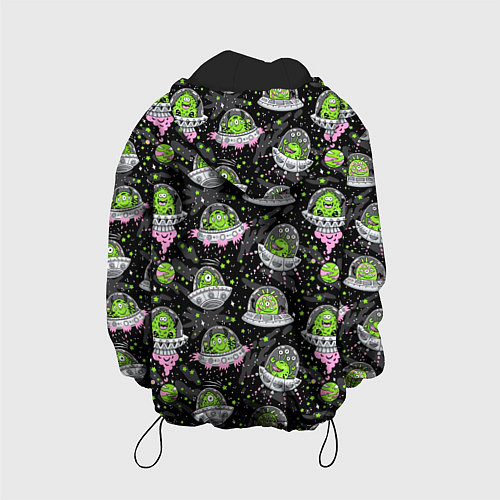 Детская куртка Инопланетяне в космосе / 3D-Черный – фото 2