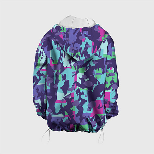 Детская куртка Абстрактный фон со спортивным узором / 3D-Белый – фото 2