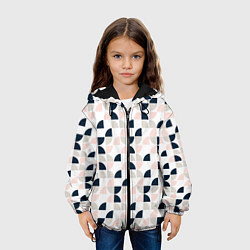 Куртка с капюшоном детская Узор полукруг, цвет: 3D-черный — фото 2
