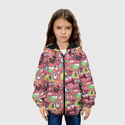 Куртка с капюшоном детская Монстры ой ой нет, цвет: 3D-черный — фото 2
