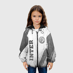 Куртка с капюшоном детская Inter - white gradient вертикально, цвет: 3D-черный — фото 2