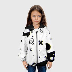 Куртка с капюшоном детская Roblox pattern game, цвет: 3D-черный — фото 2