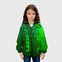 Куртка с капюшоном детская Lazio - green gradient по-вертикали, цвет: 3D-черный — фото 2