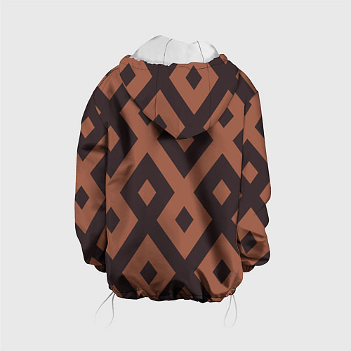 Детская куртка Геометрический узор ромб / 3D-Белый – фото 2