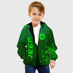Куртка с капюшоном детская Jeep - green gradient вертикально, цвет: 3D-черный — фото 2