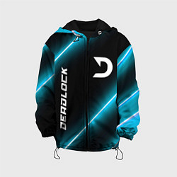 Куртка с капюшоном детская Deadlock неоновые лампы, цвет: 3D-черный