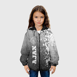 Куртка с капюшоном детская Ajax - grey gradient по-вертикали, цвет: 3D-черный — фото 2