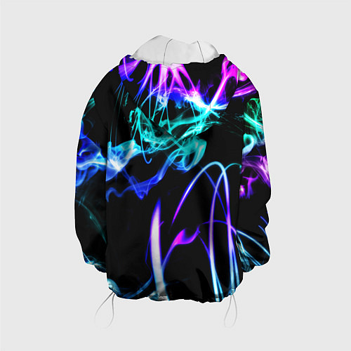 Детская куртка Неоновый дым текстура / 3D-Белый – фото 2