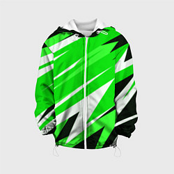 Детская куртка Geometry stripes green