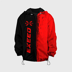 Куртка с капюшоном детская Exeed - red gradient по-вертикали, цвет: 3D-черный