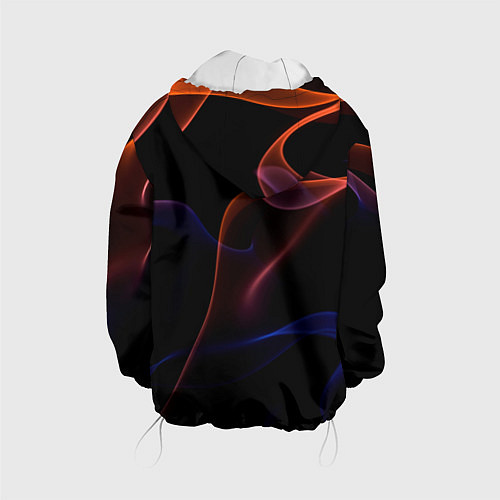 Детская куртка Нейросеть пламя огня / 3D-Белый – фото 2