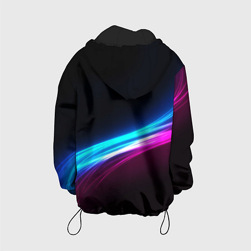 Детская куртка Россия неоновые волны / 3D-Черный – фото 2