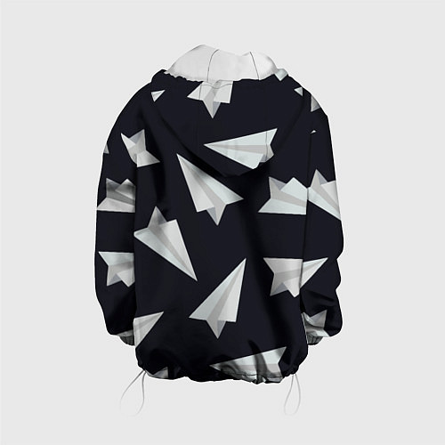 Детская куртка Белый бумажный самолётик - Телеграм / 3D-Белый – фото 2