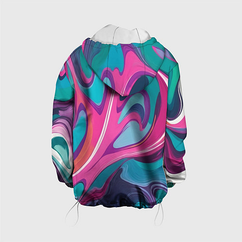 Детская куртка Эбру краска / 3D-Белый – фото 2