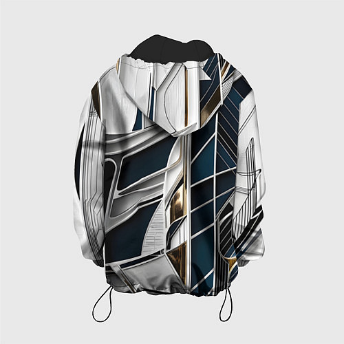 Детская куртка Кибер текстура / 3D-Черный – фото 2