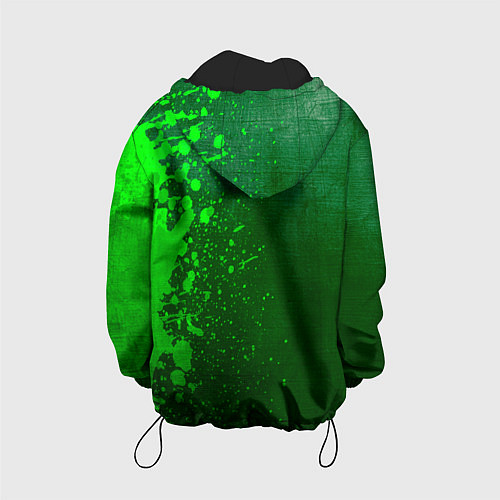 Детская куртка Ajax - green gradient по-вертикали / 3D-Черный – фото 2